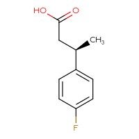 Chemical structure of (3R)-3-(4-fluorophenyl)butanoic acid - CSSB00009817478