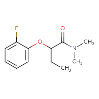 Chemical structure of 2-(2-fluorophenoxy)-N,N-dimethylbutanamide - CSSB00046150036