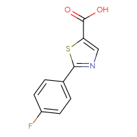 Chemical structure of 2-(4-fluorophenyl)-1,3-thiazole-5-carboxylic acid - CSSB00011266546