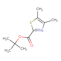 Chemical structure of tert-butyl 4,5-dimethyl-1,3-thiazole-2-carboxylate - CSSB00016554170