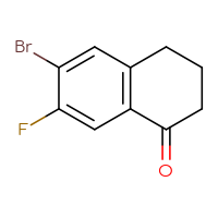 Chemical structure of 6-bromo-7-fluoro-1,2,3,4-tetrahydronaphthalen-1-one - CSSB00010133566