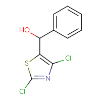 Chemical structure of (2,4-dichloro-1,3-thiazol-5-yl)(phenyl)methanol - CSSB00160488328