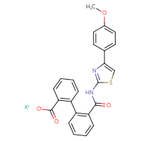 Chemical structure of potassium 2'-{[4-(4-methoxyphenyl)-1,3-thiazol-2-yl]carbamoyl}-[1,1'-biphenyl]-2-carboxylate - CSSB20621780313