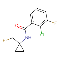 Chemical structure of 2-chloro-3-fluoro-N-[1-(fluoromethyl)cyclopropyl]benzamide - CSSB06414035138