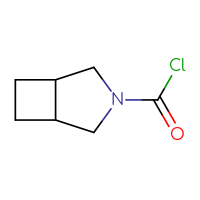 Chemical structure of 3-azabicyclo[3.2.0]heptane-3-carbonyl chloride - CSSB00009840722