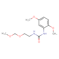 Chemical structure of 1-(2,5-dimethoxyphenyl)-3-[2-(methoxymethoxy)ethyl]urea - CSSB15151194090