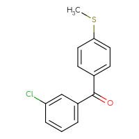 Chemical structure of (3-chlorophenyl)[4-(methylsulfanyl)phenyl]methanone - CSSB00006007682