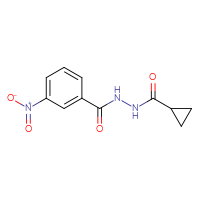 Chemical structure of N'-cyclopropanecarbonyl-3-nitrobenzohydrazide - CSSB00020585880
