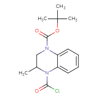 Chemical structure of tert-butyl 4-(carbonochloridoyl)-3-methyl-1,2,3,4-tetrahydroquinoxaline-1-carboxylate - CSSB00155192209