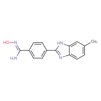 Chemical structure of (Z)-N'-hydroxy-4-(6-methyl-1H-1,3-benzodiazol-2-yl)benzene-1-carboximidamide - CSSB00161153339
