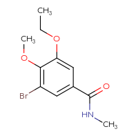 Chemical structure of 3-bromo-5-ethoxy-4-methoxy-N-methylbenzamide - CSSB00035094598