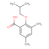 Chemical structure of 3,5-dimethyl-2-(2-methylpropoxy)benzoic acid - CSSB00054448183