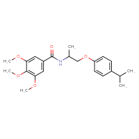Chemical structure of 3,4,5-trimethoxy-N-{1-[4-(propan-2-yl)phenoxy]propan-2-yl}benzamide - CSSB00028105553