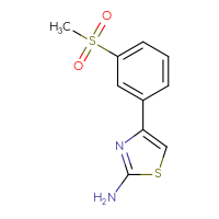 Chemical structure of 4-(3-methanesulfonylphenyl)-1,3-thiazol-2-amine - CSSB00010964943