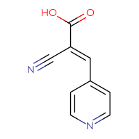 Chemical structure of (2E)-2-cyano-3-(pyridin-4-yl)prop-2-enoic acid - CSSB00040768706