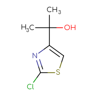 Chemical structure of 2-(2-chloro-1,3-thiazol-4-yl)propan-2-ol - CSSB06813206813