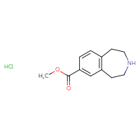 Chemical structure of methyl 2,3,4,5-tetrahydro-1H-3-benzazepine-7-carboxylate hydrochloride - CSSB21043415633