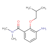 Chemical structure of 3-amino-N,N-dimethyl-2-(2-methylpropoxy)benzamide - CSSB03219847871