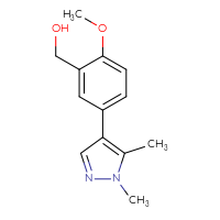 Chemical structure of [5-(1,5-dimethyl-1H-pyrazol-4-yl)-2-methoxyphenyl]methanol - CSSB03209671412
