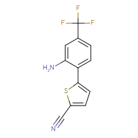 Chemical structure of 5-[2-amino-4-(trifluoromethyl)phenyl]thiophene-2-carbonitrile - CSSB00009230967
