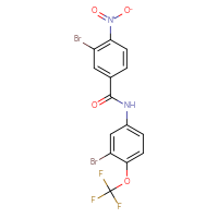 Chemical structure of 3-bromo-N-[3-bromo-4-(trifluoromethoxy)phenyl]-4-nitrobenzamide - CSSB06465675984