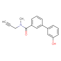 Chemical structure of 3'-hydroxy-N-methyl-N-(prop-2-yn-1-yl)-[1,1'-biphenyl]-3-carboxamide - CSSB13902509197