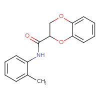 Chemical structure of N-(2-methylphenyl)-2,3-dihydro-1,4-benzodioxine-2-carboxamide - CSSB00026302178