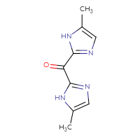 Chemical structure of 5-methyl-2-(5-methyl-1H-imidazole-2-carbonyl)-1H-imidazole - CSSB00015205465