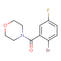 Chemical structure of 4-(2-bromo-5-fluorobenzoyl)morpholine - CSSB00000205859