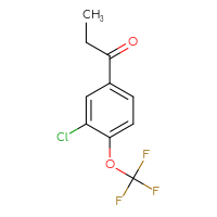 Chemical structure of 1-[3-chloro-4-(trifluoromethoxy)phenyl]propan-1-one - CSSB00010148044
