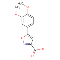 Chemical structure of 5-(3,4-dimethoxyphenyl)-1,2-oxazole-3-carboxylic acid - CSSB00000624756