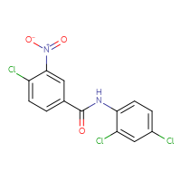 Chemical structure of 4-chloro-N-(2,4-dichlorophenyl)-3-nitrobenzamide - CSSB00027990798