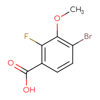 Chemical structure of 4-bromo-2-fluoro-3-methoxybenzoic acid - CSSB00009816242