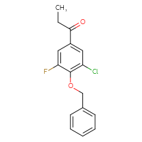 Chemical structure of 1-[4-(benzyloxy)-3-chloro-5-fluorophenyl]propan-1-one - CSSB20813963739
