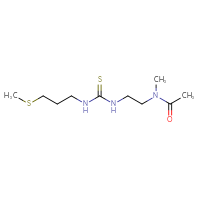 Chemical structure of N-methyl-N-[2-({[3-(methylsulfanyl)propyl]carbamothioyl}amino)ethyl]acetamide - CSSB21432454041