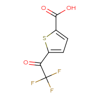 Chemical structure of 5-(2,2,2-trifluoroacetyl)thiophene-2-carboxylic acid - CSSB00010262557