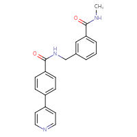 Chemical structure of N-{[3-(methylcarbamoyl)phenyl]methyl}-4-(pyridin-4-yl)benzamide - CSSB01424823550