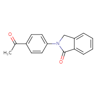 Chemical structure of 2-(4-acetylphenyl)-2,3-dihydro-1H-isoindol-1-one - CSSB00160511895