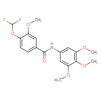 Chemical structure of 4-(difluoromethoxy)-3-methoxy-N-(3,4,5-trimethoxyphenyl)benzamide - CSSB00026322605
