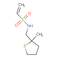 Chemical structure of N-[(2-methylthiolan-2-yl)methyl]ethene-1-sulfonamide - CSMB00154416283