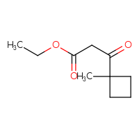 Chemical structure of ethyl 3-(1-methylcyclobutyl)-3-oxopropanoate - CSSB00025144087