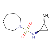 Chemical structure of N-[(1R,2R)-2-methylcyclopropyl]azepane-1-sulfonamide - CSMB00067379150