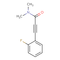 Chemical structure of 3-(2-fluorophenyl)-N,N-dimethylprop-2-ynamide - CSSB06384213842