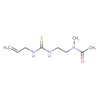 Chemical structure of N-methyl-N-(2-{[(prop-2-en-1-yl)carbamothioyl]amino}ethyl)acetamide - CSSB21432499008
