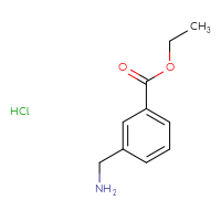 Chemical structure of ethyl 3-(aminomethyl)benzoate hydrochloride - CSSB00000708549