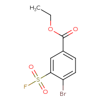 Chemical structure of ethyl 4-bromo-3-(fluorosulfonyl)benzoate - CSSB00102716706