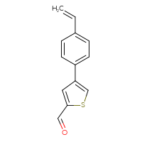 Chemical structure of 4-(4-ethenylphenyl)thiophene-2-carbaldehyde - CSSB00102670333