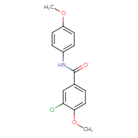 Chemical structure of 3-chloro-4-methoxy-N-(4-methoxyphenyl)benzamide - CSSB00046084892