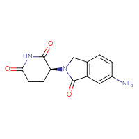 Chemical structure of (3S)-3-(6-amino-1-oxo-2,3-dihydro-1H-isoindol-2-yl)piperidine-2,6-dione - CSSB21440076614