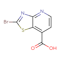 Chemical structure of 2-bromo-[1,3]thiazolo[4,5-b]pyridine-7-carboxylic acid - CSSB00021531029
